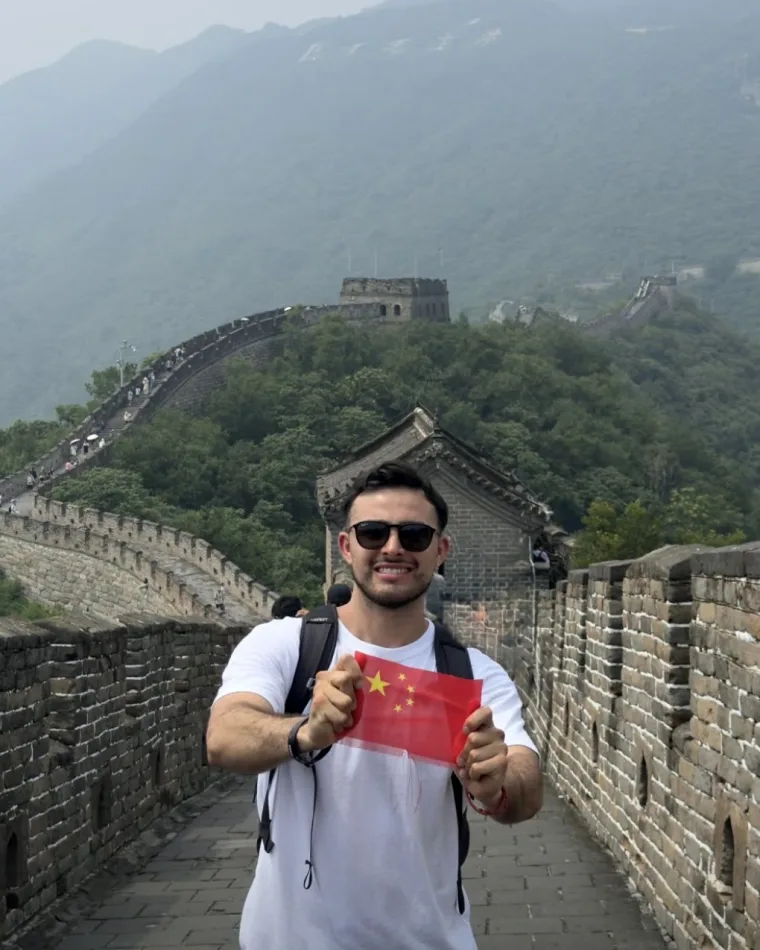 Mateo, de Mateo Global Trade, en la Gran Muralla China
